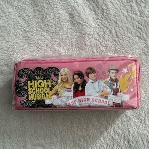 Disney High School Musical Pink Pencil Case Zippered Bag NWT